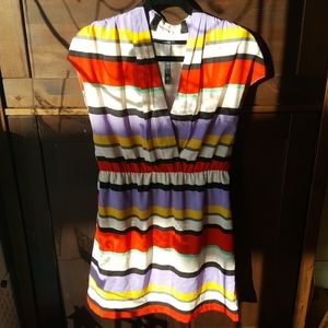 Kensie Striped Wrap Dress